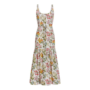 Double Drawstring Dress in Multi Floral