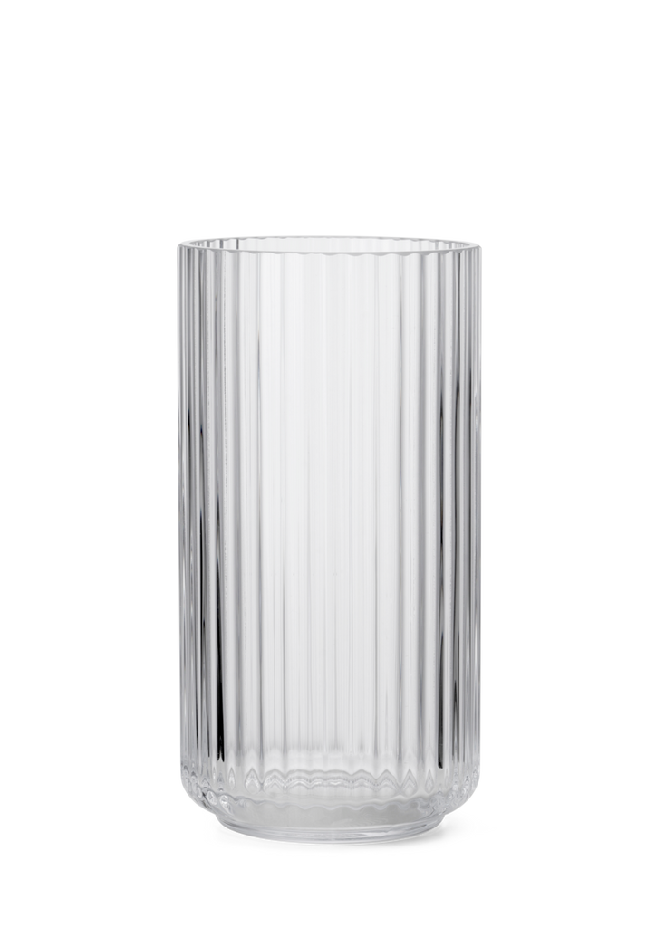 Lyngby Vase Mouth Blown Clear Glass