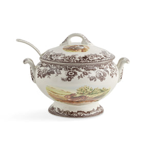Woodland Soup Tureen with Cover Rabbit, Quail, & Pintail