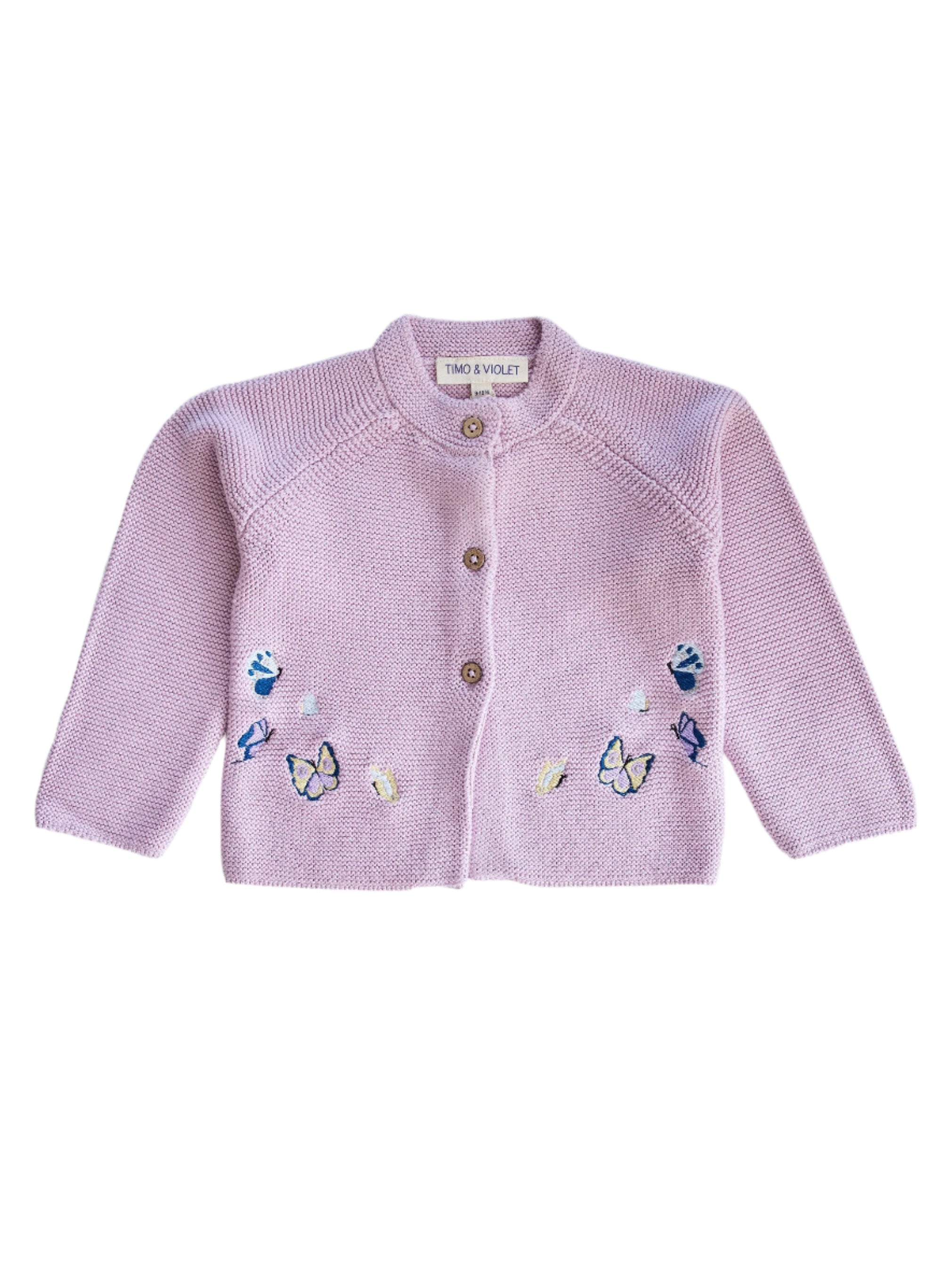 Embroidered Butterfly Knit Cardigan