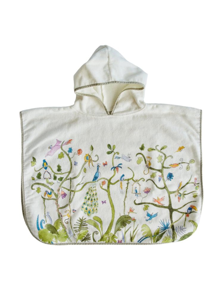 Tropical Chinoiserie Swim Poncho