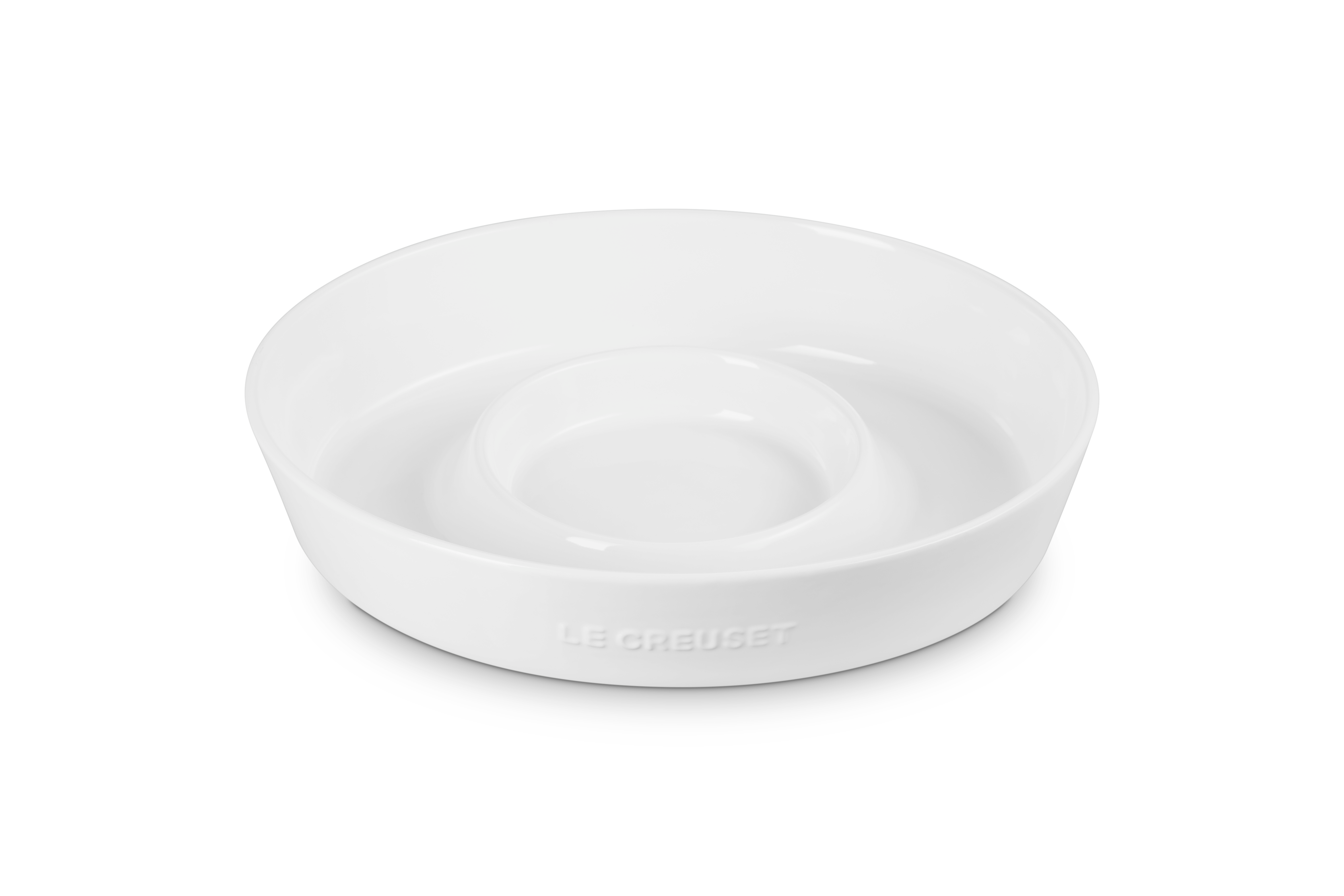 Chip and Dip Platter in White