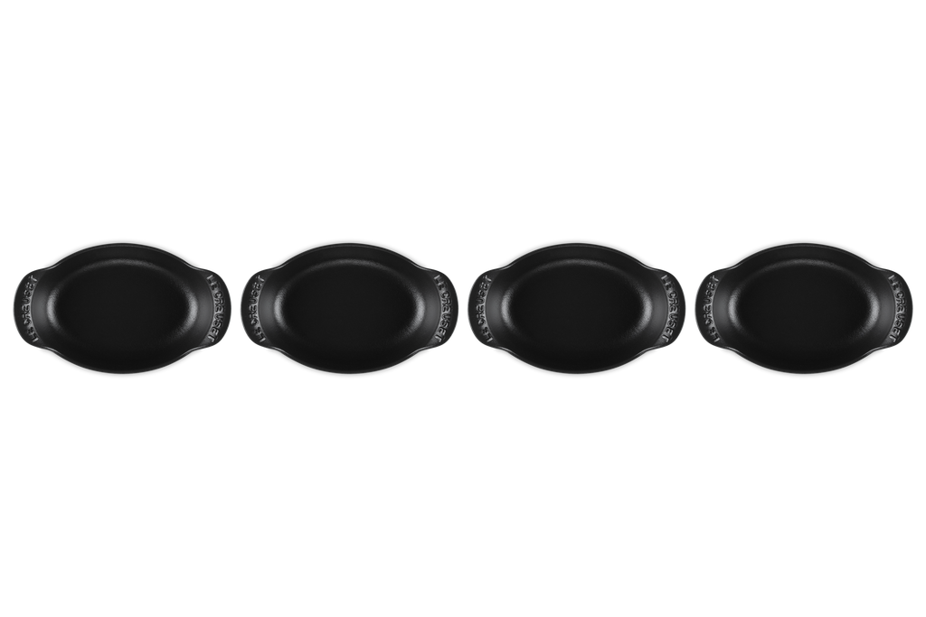 Mini Oval Baker 1/3 QT in Matte Black, Set of 4