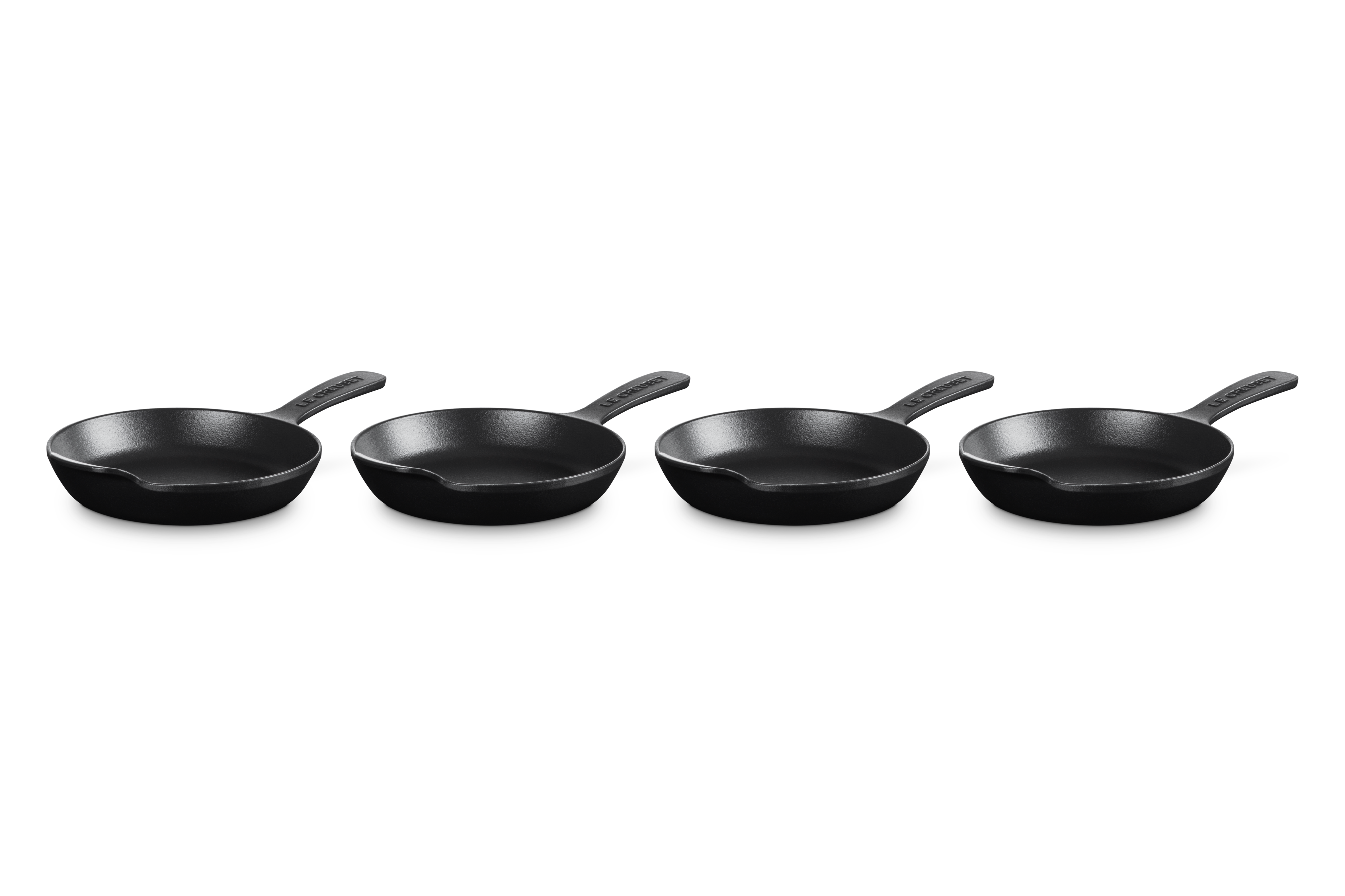 Mini Skillet 1/3 QT in Matte Black, Set of 4