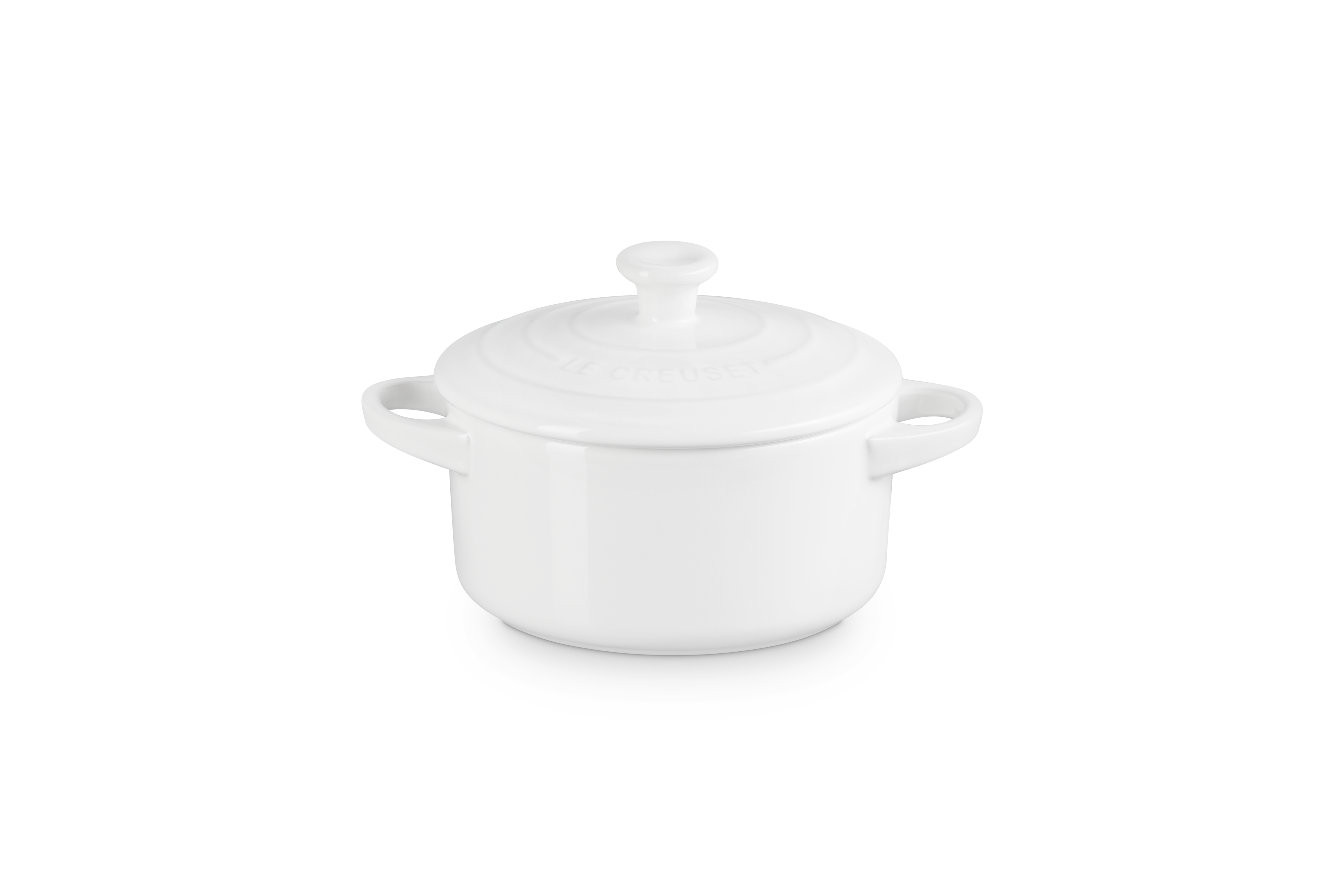 Mini Round Cocotte in White