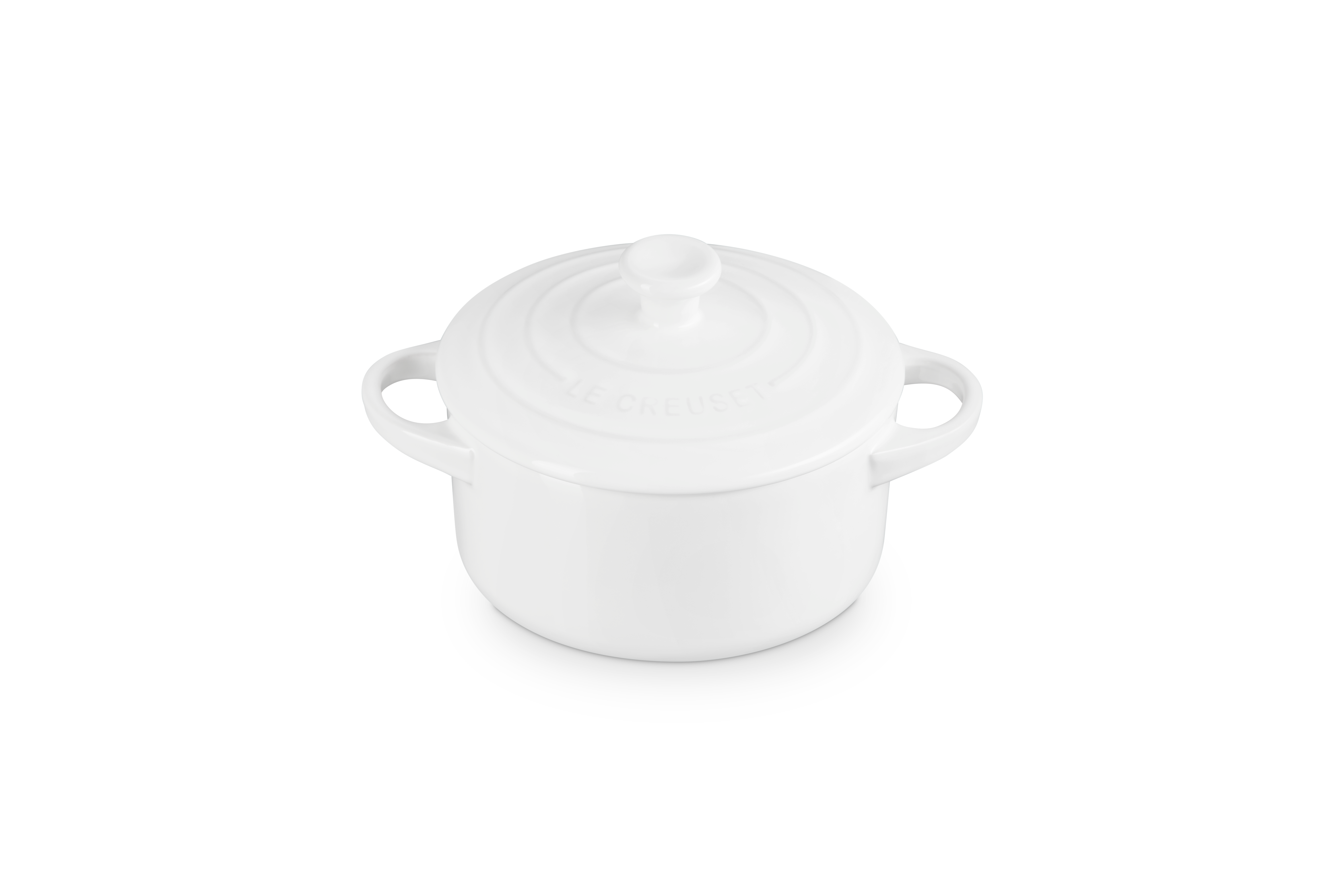 Mini Round Cocotte in White