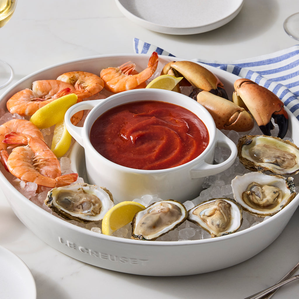 Chip and Dip Platter in White