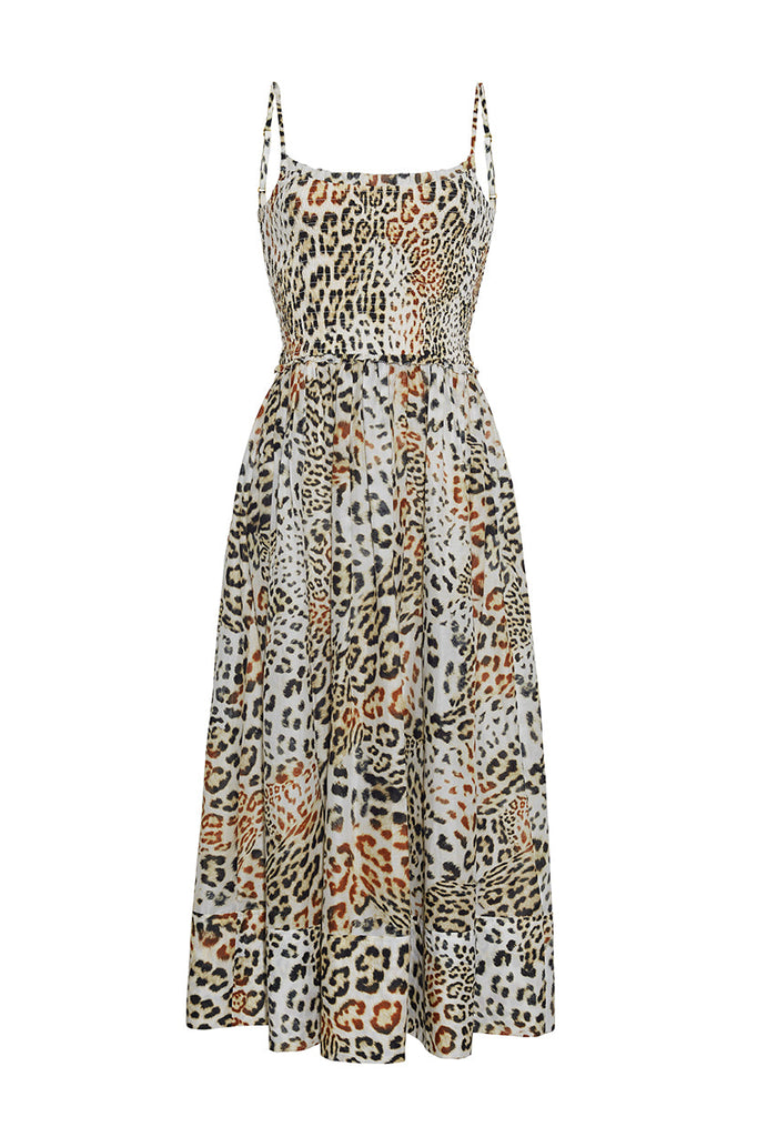 Carmen Dress in Cheetah Natural