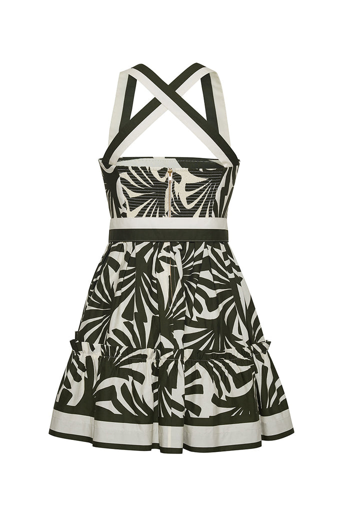 Julietta Mini Dress in Catalina Olive