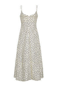 Mae Midi Dress in Burst Egret
