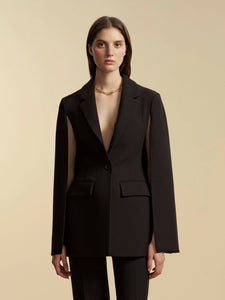 Tailored Basque Cape in Black