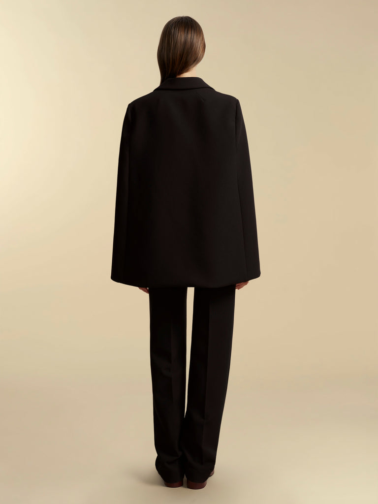 Tailored Basque Cape in Black