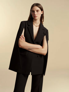 Tailored Basque Cape in Black