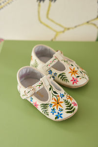 Wildflower Hand-Painted Baby Shoes