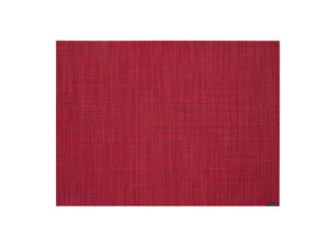 Mini Basketweave Rectangluar Placemat in Scarlet