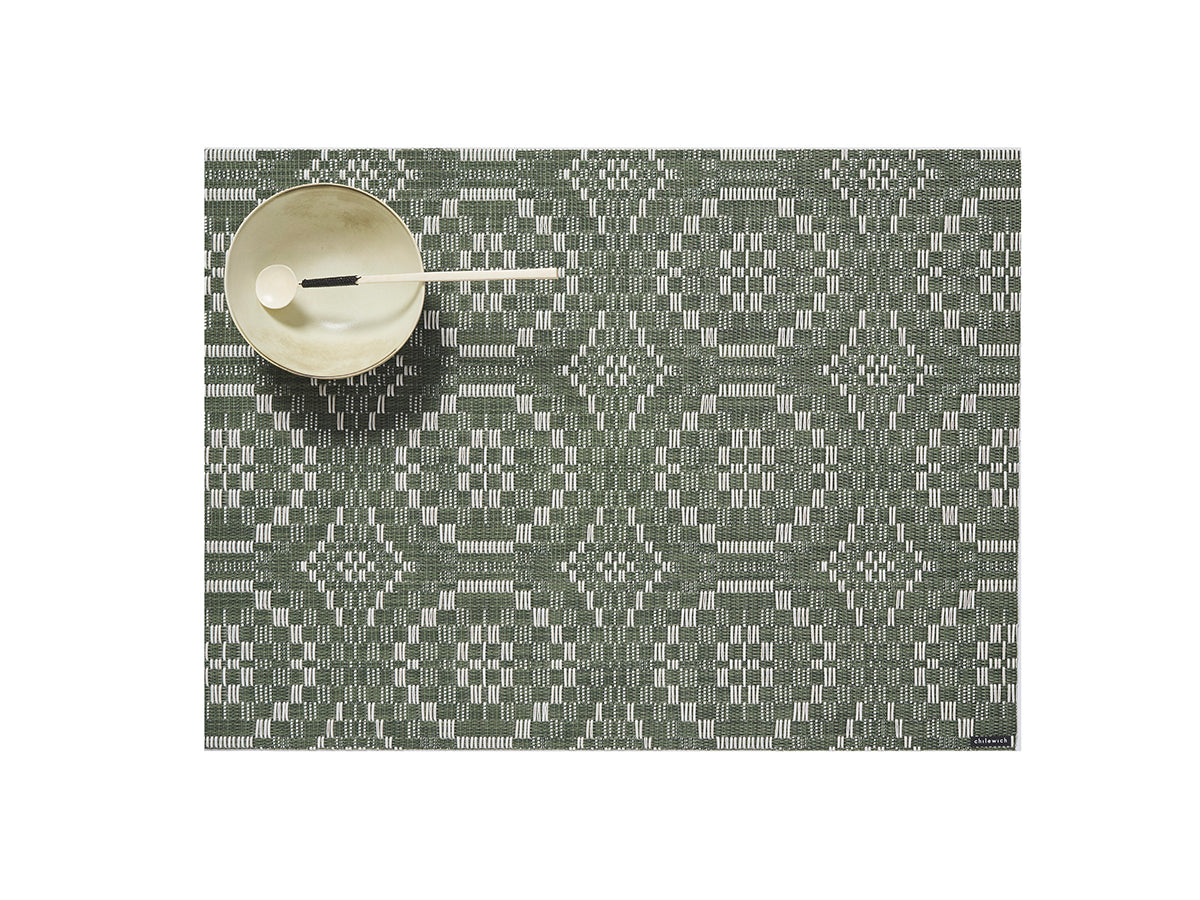 Overshot Placemat in Thyme