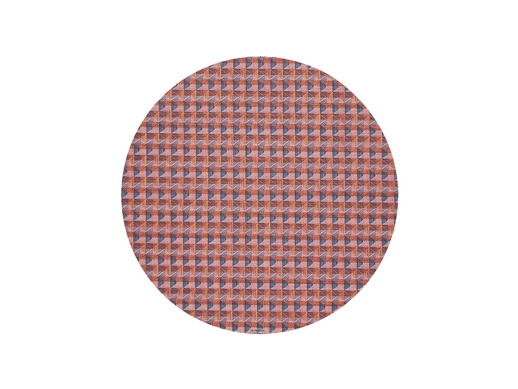 Crane Round Placemat in Raspberry