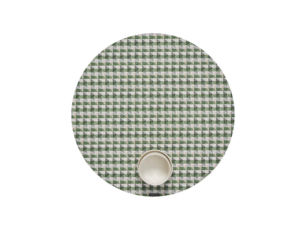 Crane Round Placemat in Thyme