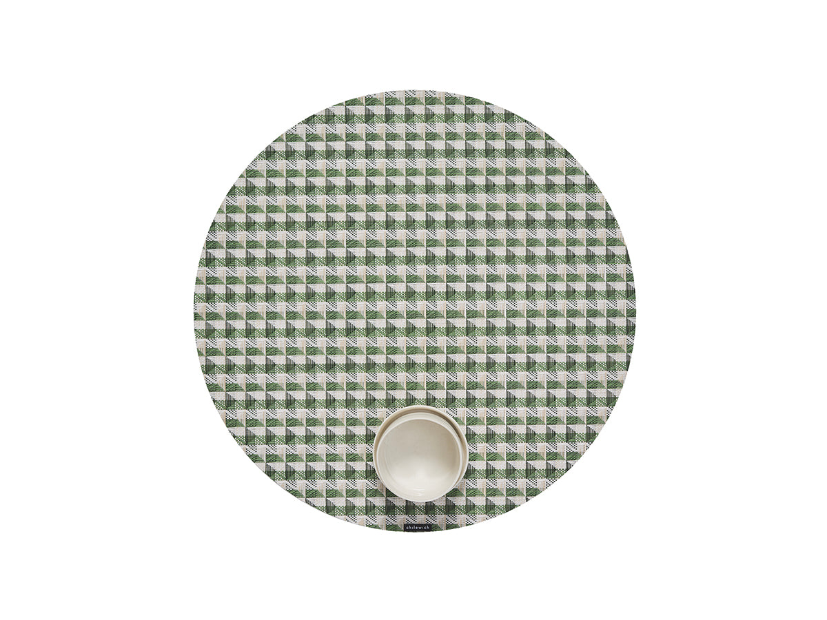 Crane Round Placemat in Thyme