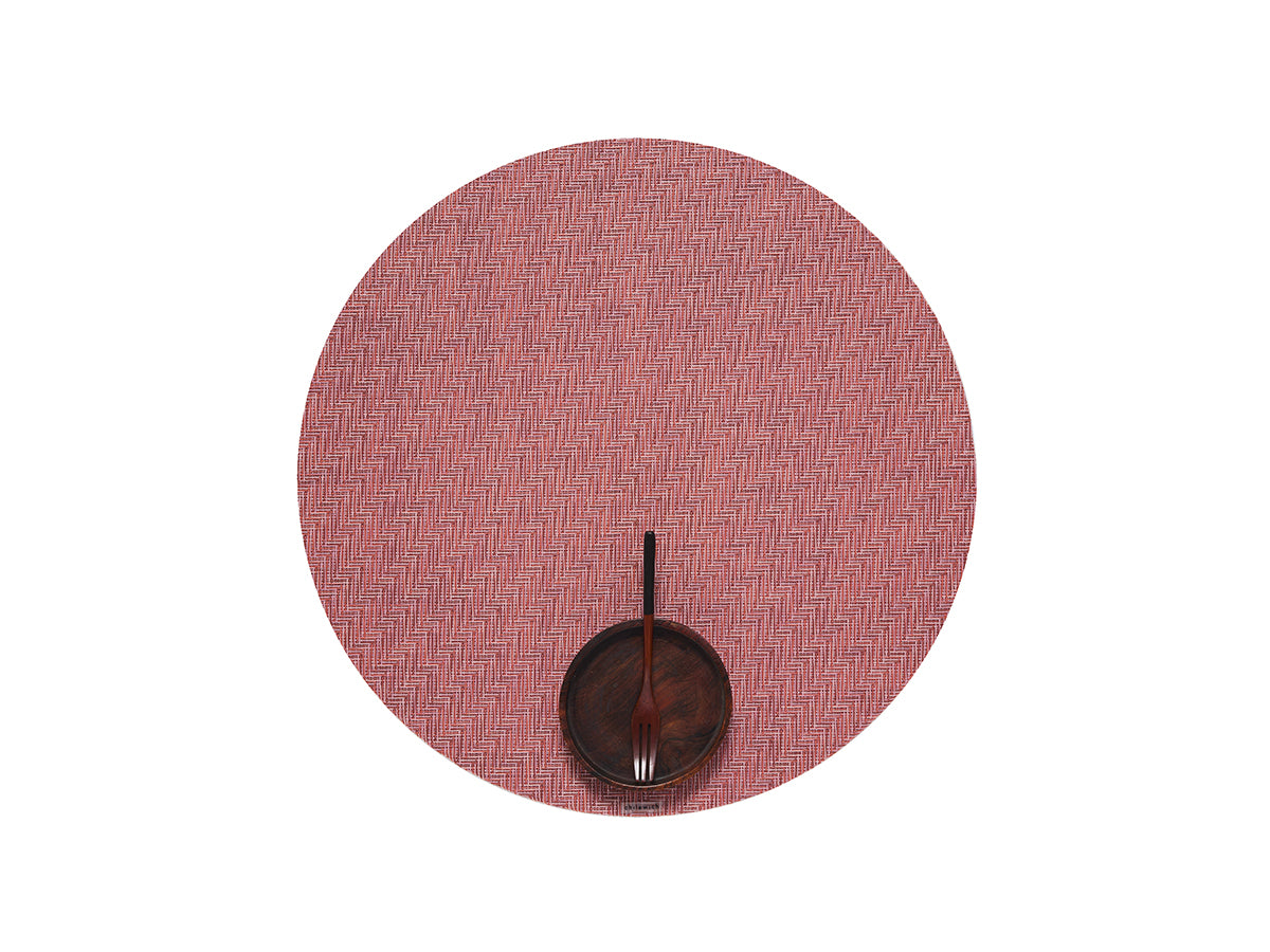 Foxtail Round Placemat in Raspberry
