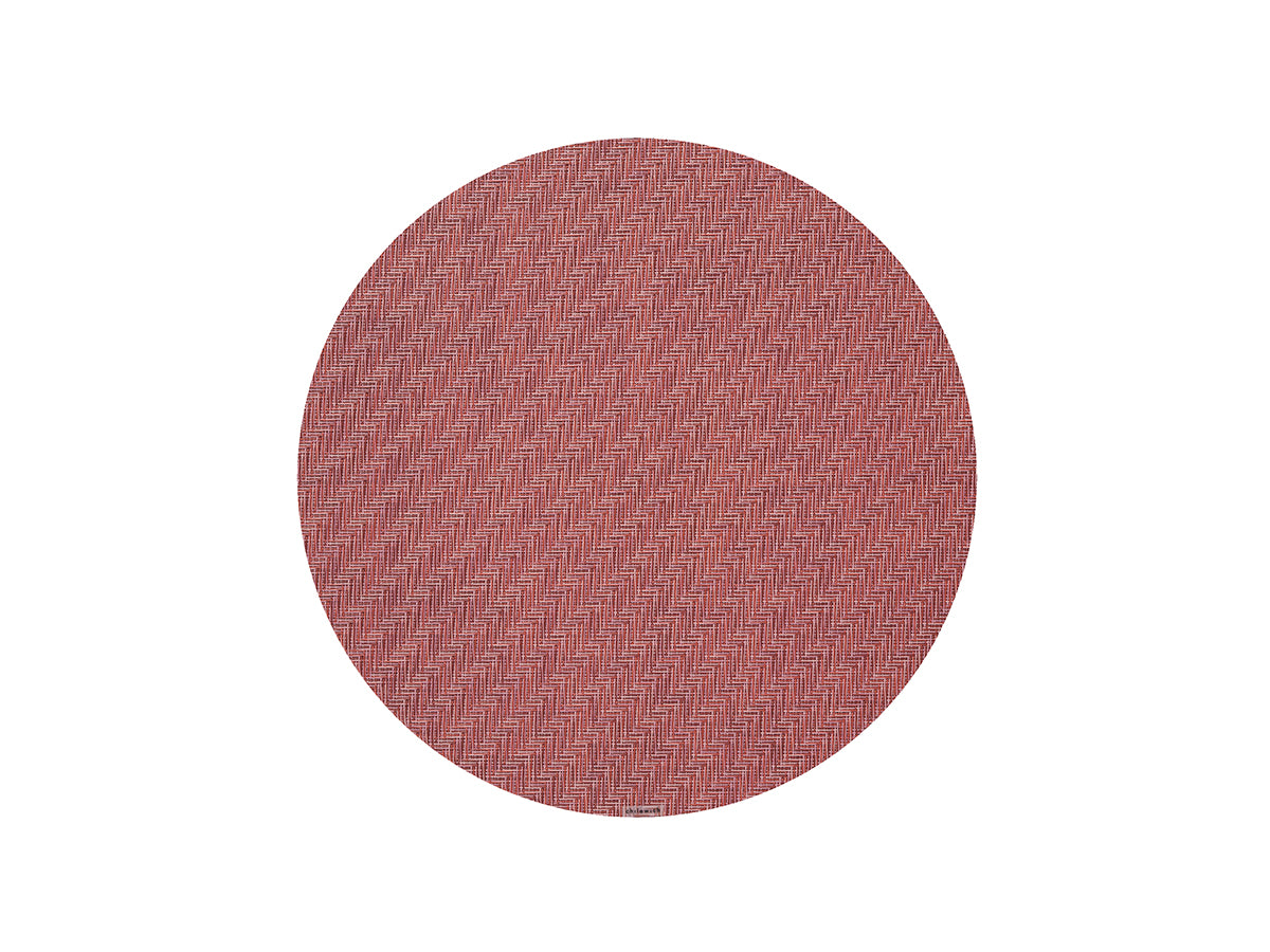 Foxtail Round Placemat in Raspberry