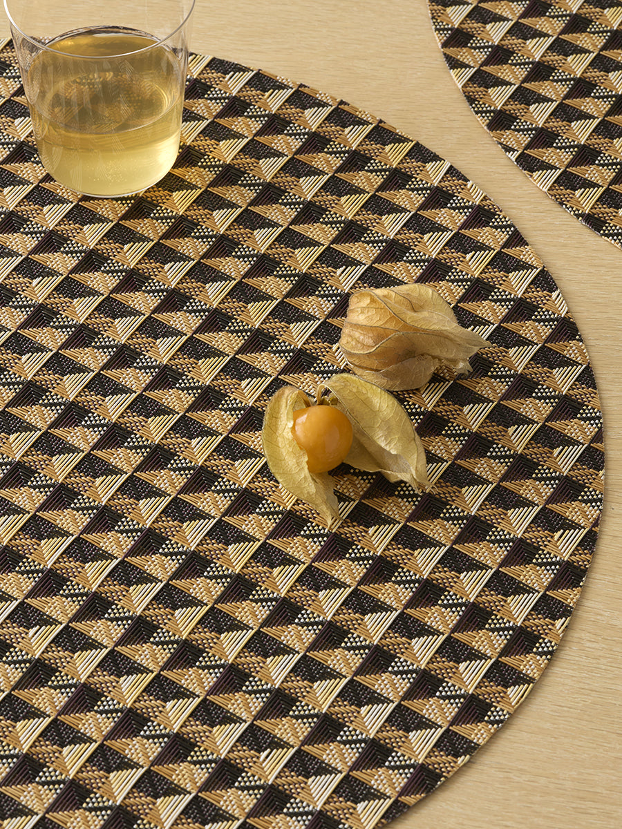 Crane Round Placemat in Honey