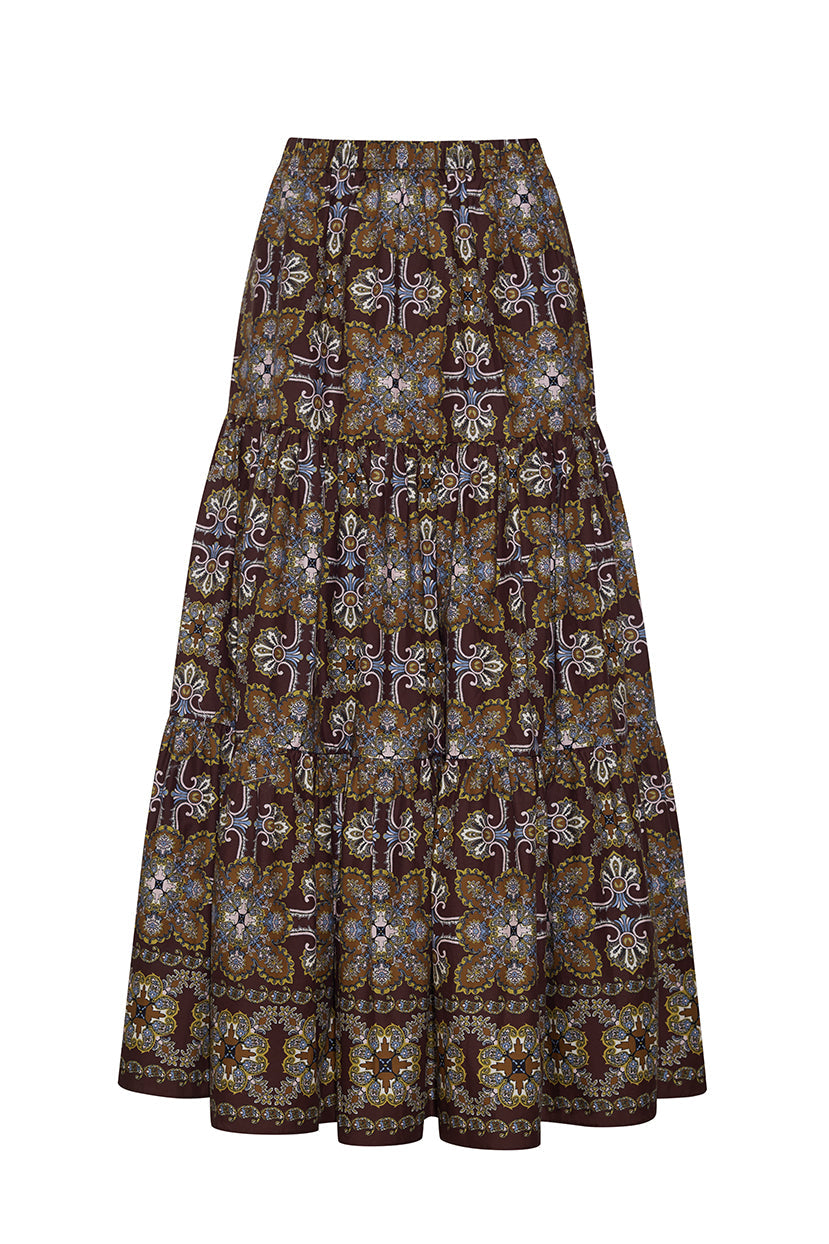 Melanie Skirt in Vintage Tile Brown