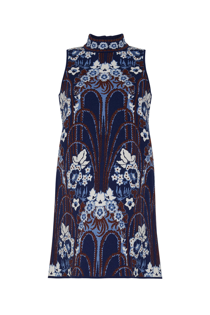Ayla Mini Dress in Fontaine Navy