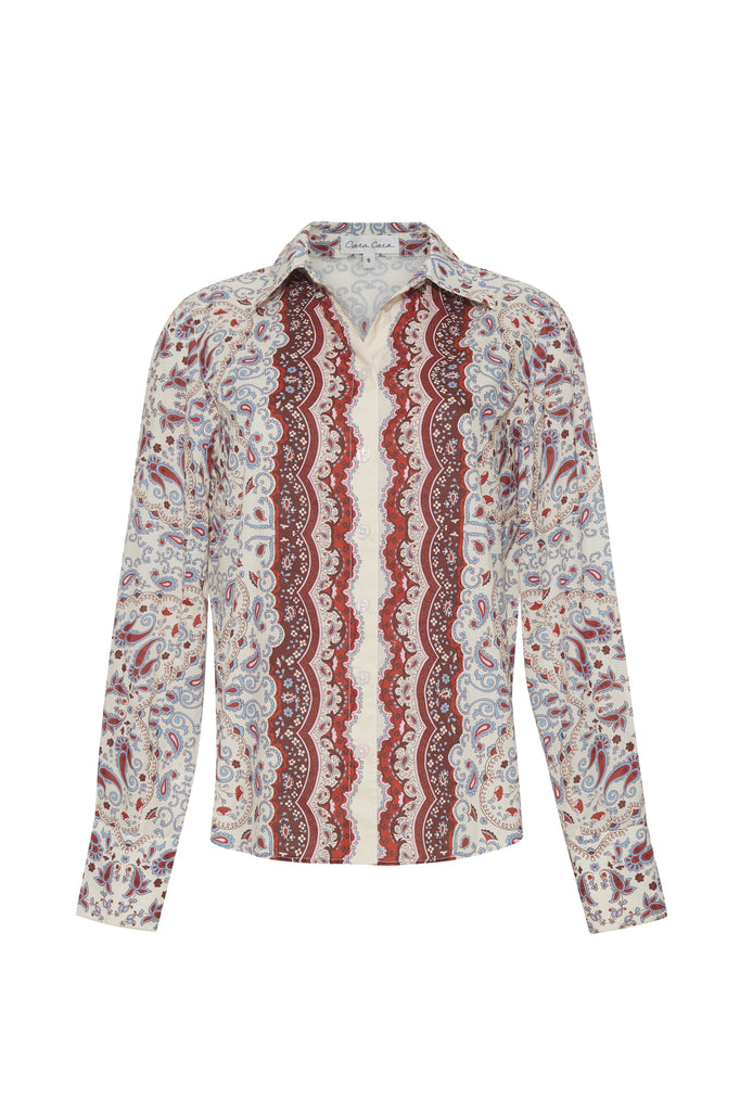 Relaxed Shirt in Paisley Scarf Ivory