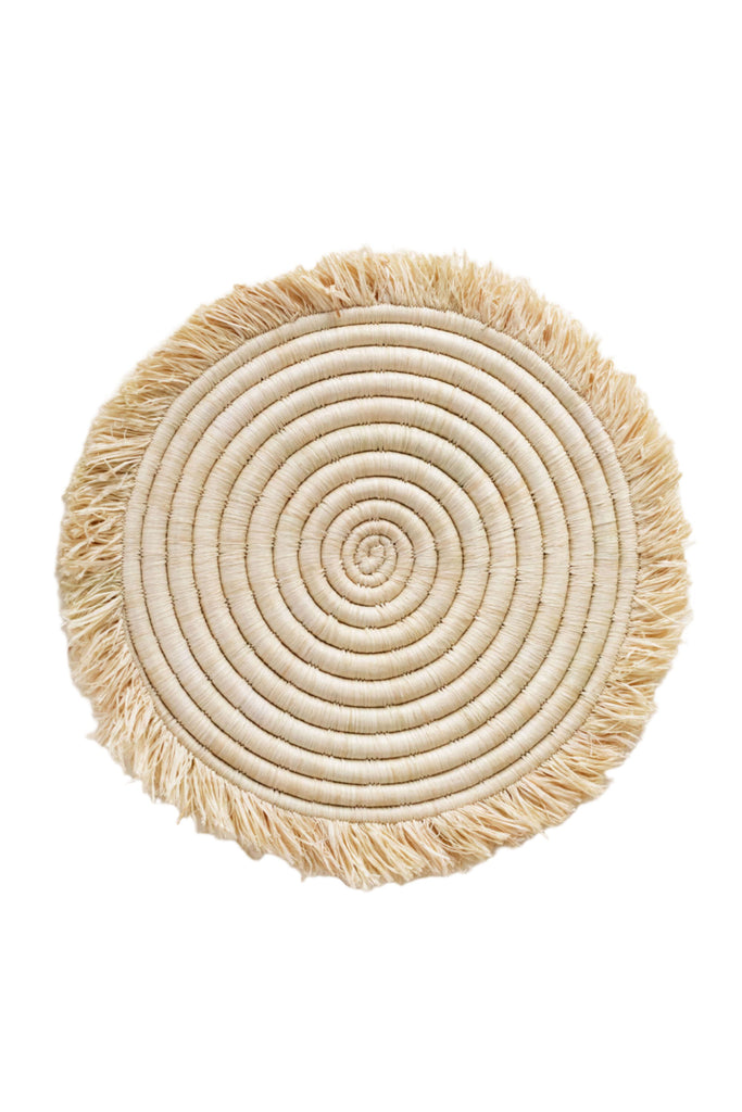 Natural Raffia Fringe Placemat