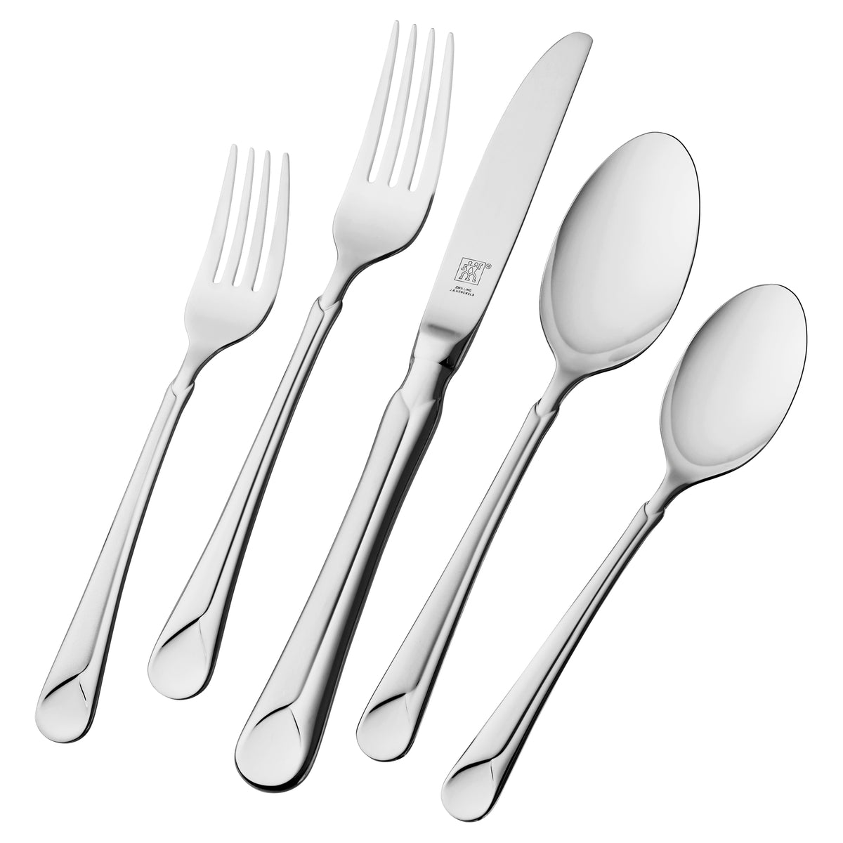 Provence 45-Piece 18/10 Stainless Steel Flatware Set, Silver
