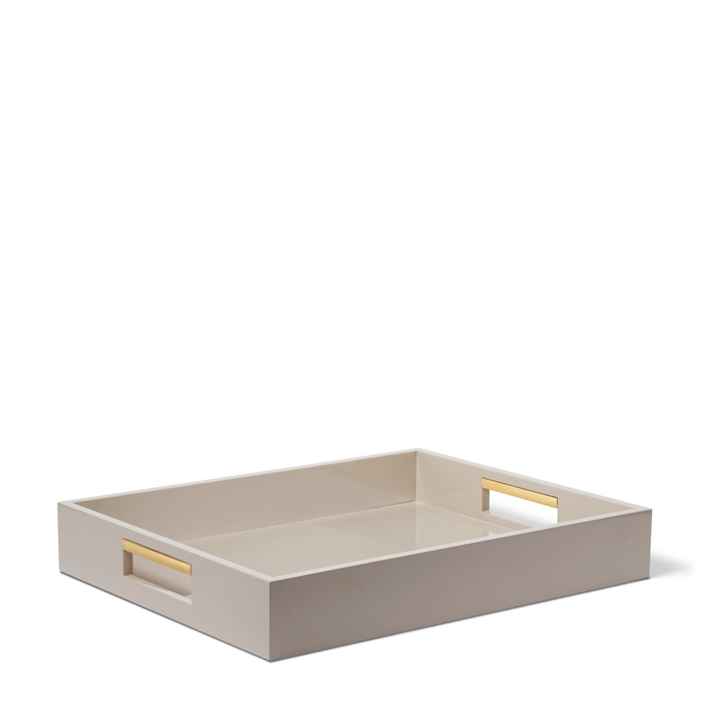 Piero Lacquer Tray in Taupe