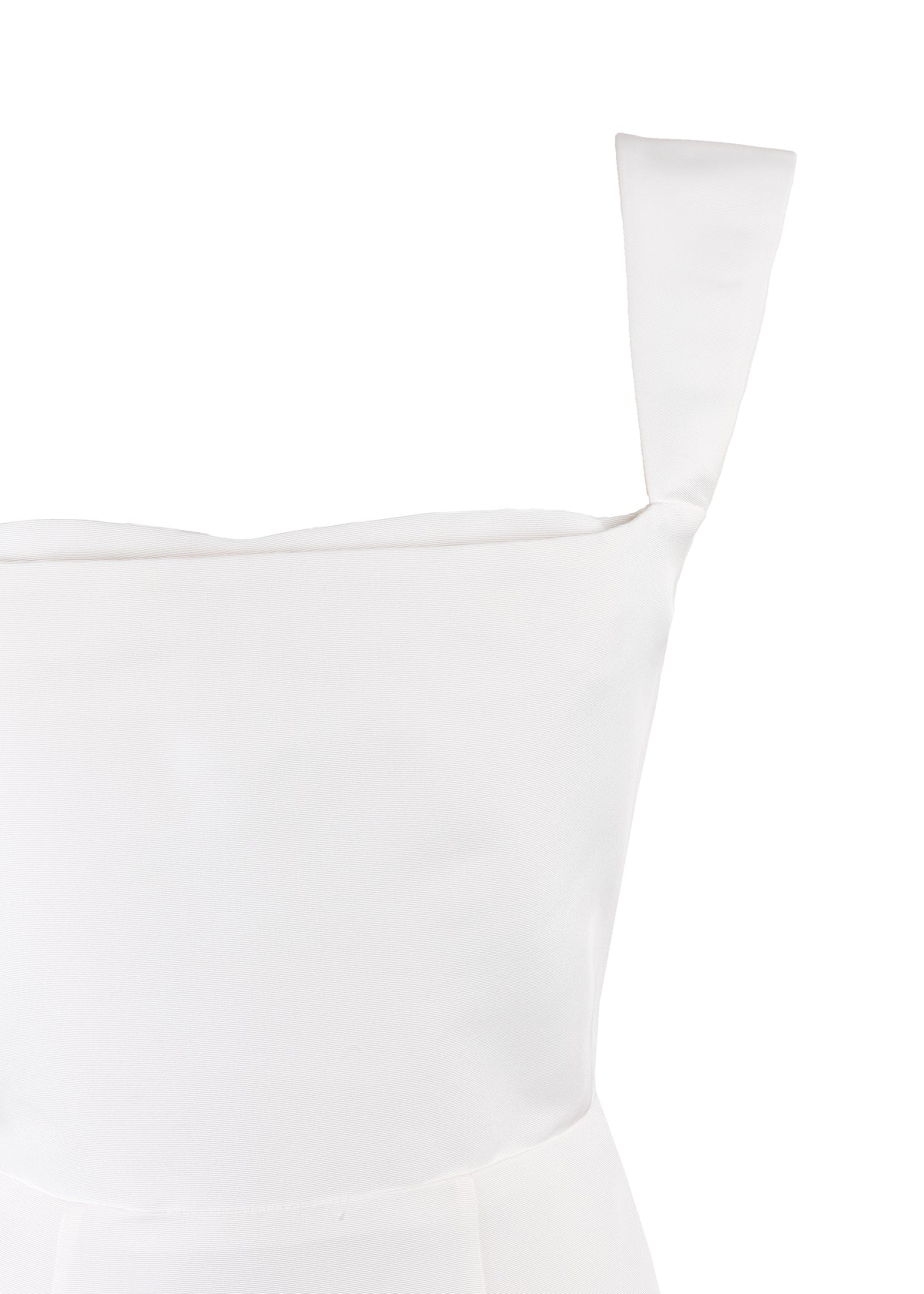 OTM Exclusive: Bridal Silk Faille Midi Dress in White