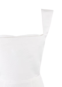 OTM Exclusive: Bridal Silk Faille Midi Dress in White