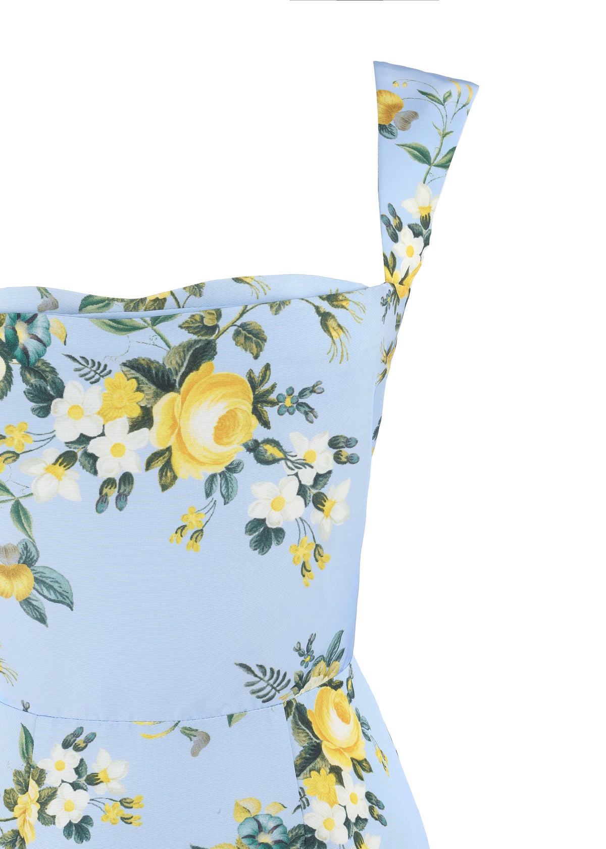 OTM Exclusive: Dress in Blue & Yellow Floral