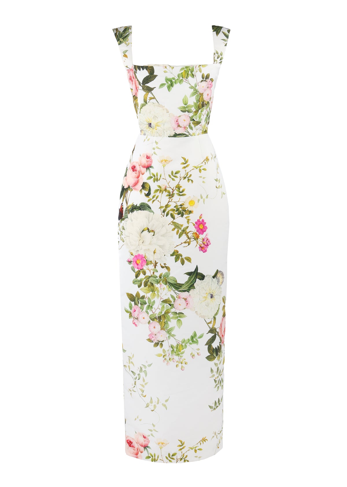 OTM Exclusive: Bridal Midi Dress in White Floral