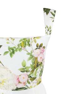 OTM Exclusive: Bridal Midi Dress in White Floral