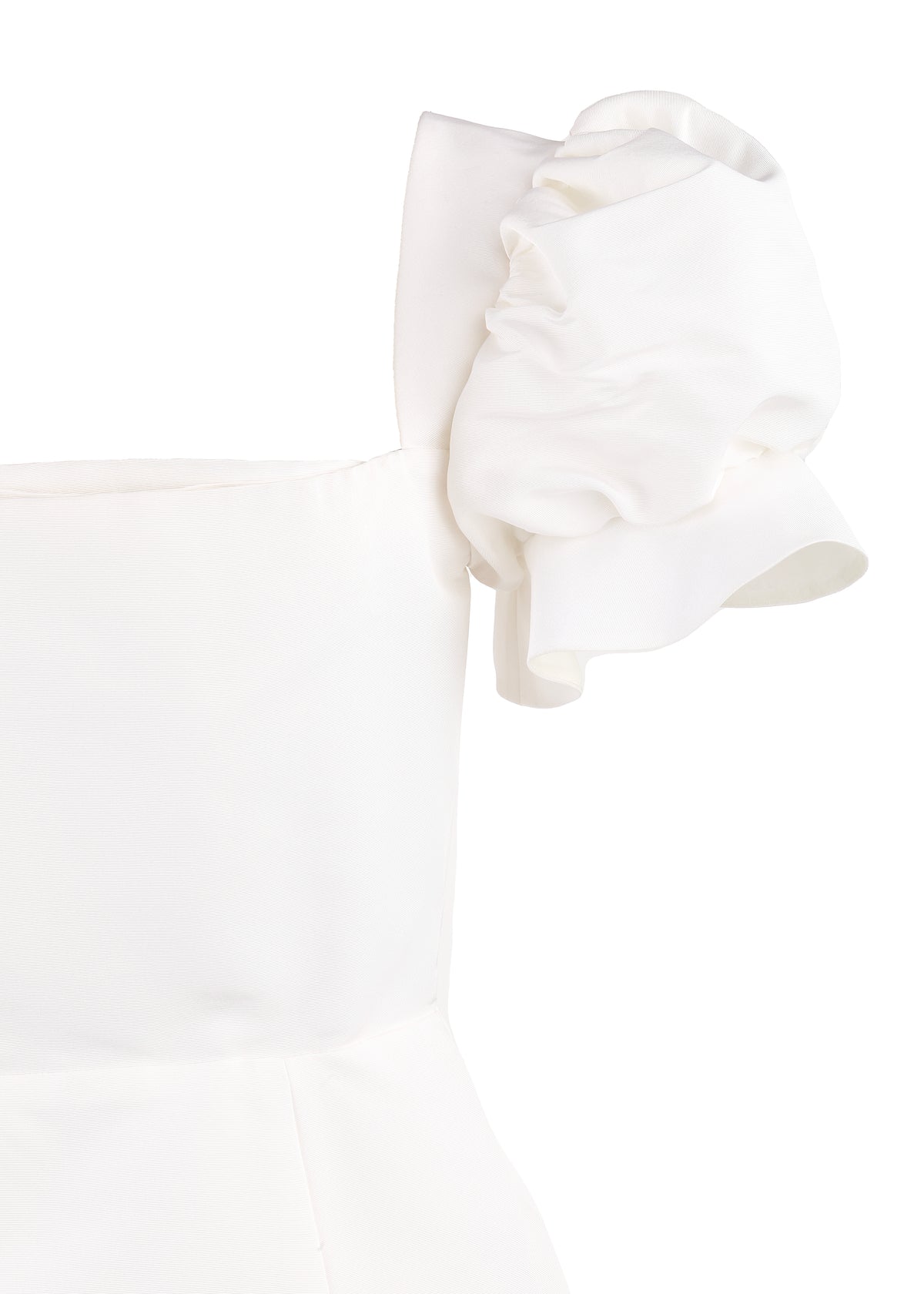OTM Exclusive: Bridal Silk Faille Mini Dress in White