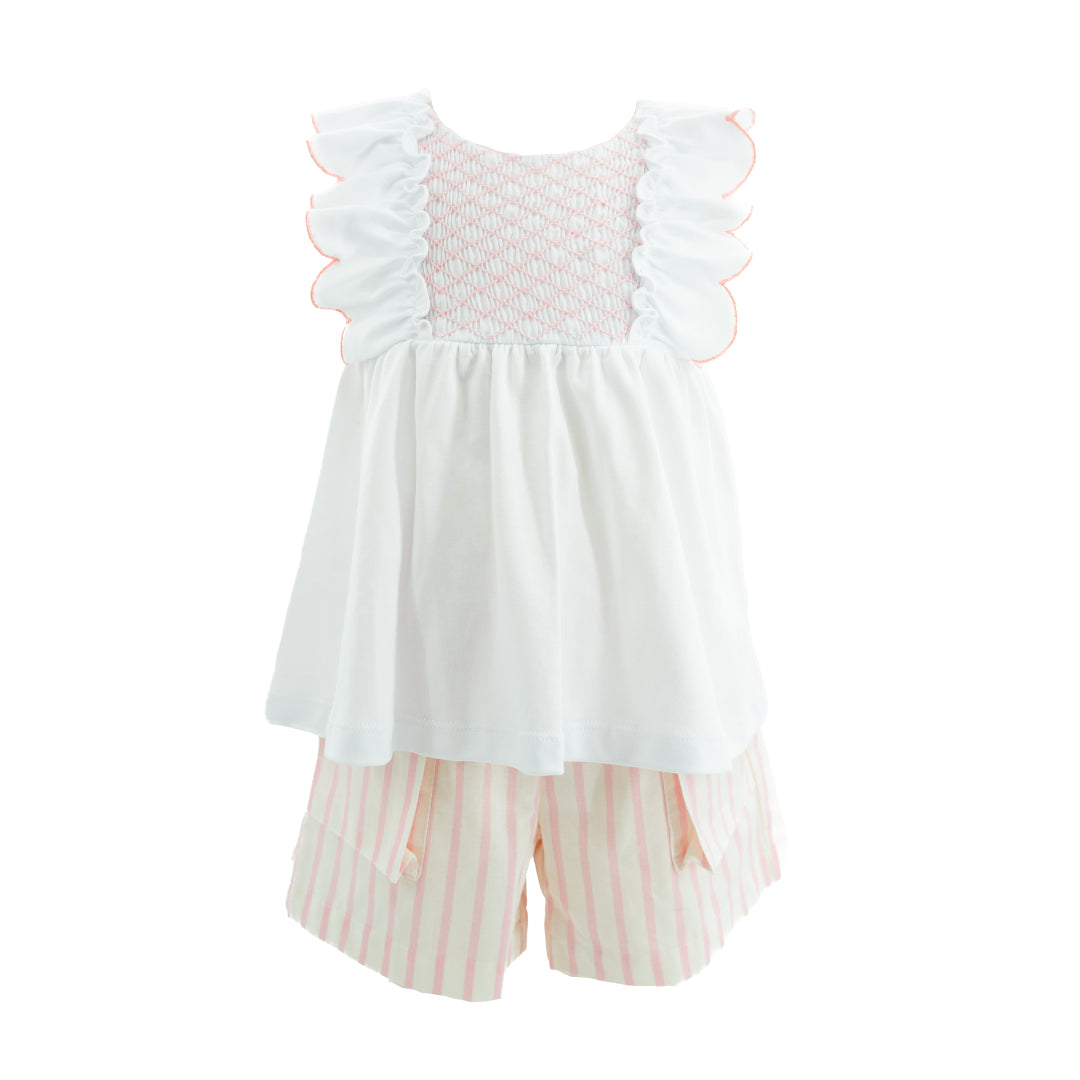 Annie Girl Set in Pink Stripes