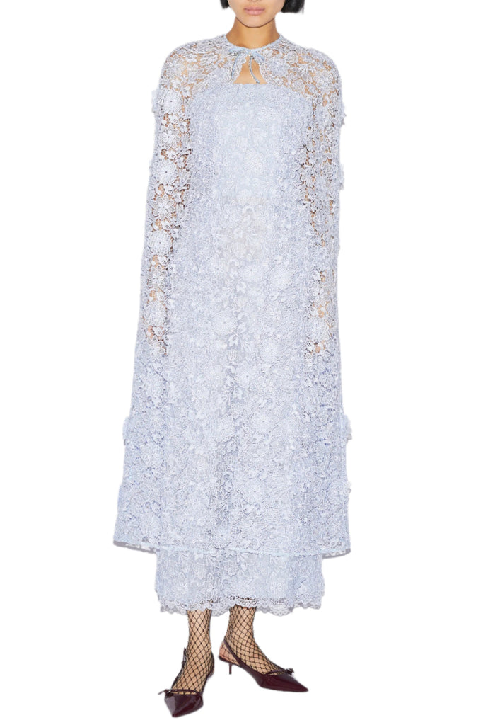 Samantha Cape Dusty Blue Lace