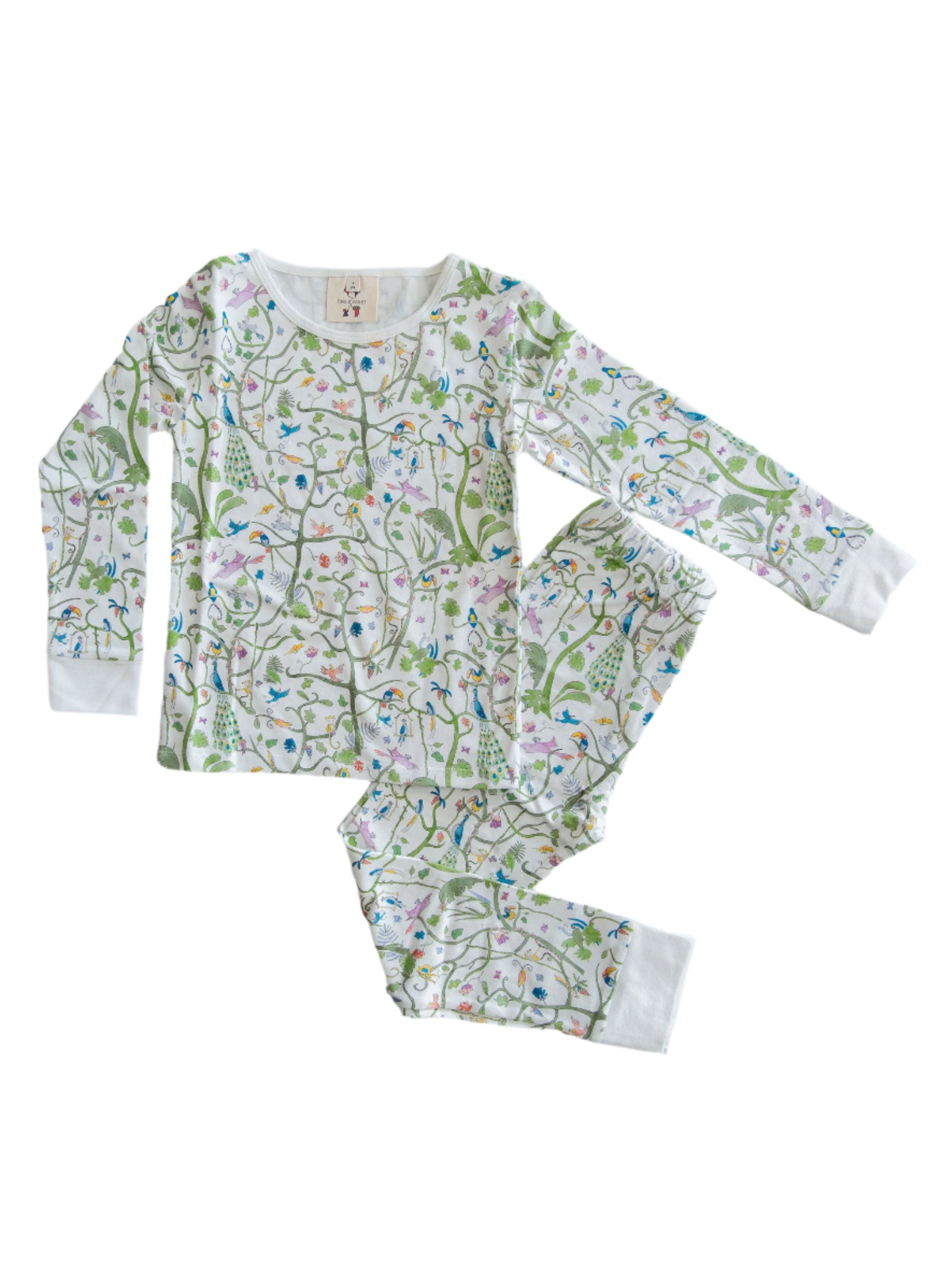 The Two Piece Pajama Set - Tropical Garden