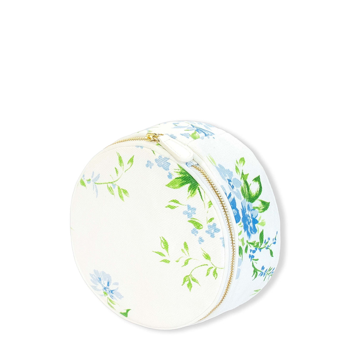 D. Porthault pour AERIN Large Round Beauty Bag in Fleurs du Vent
