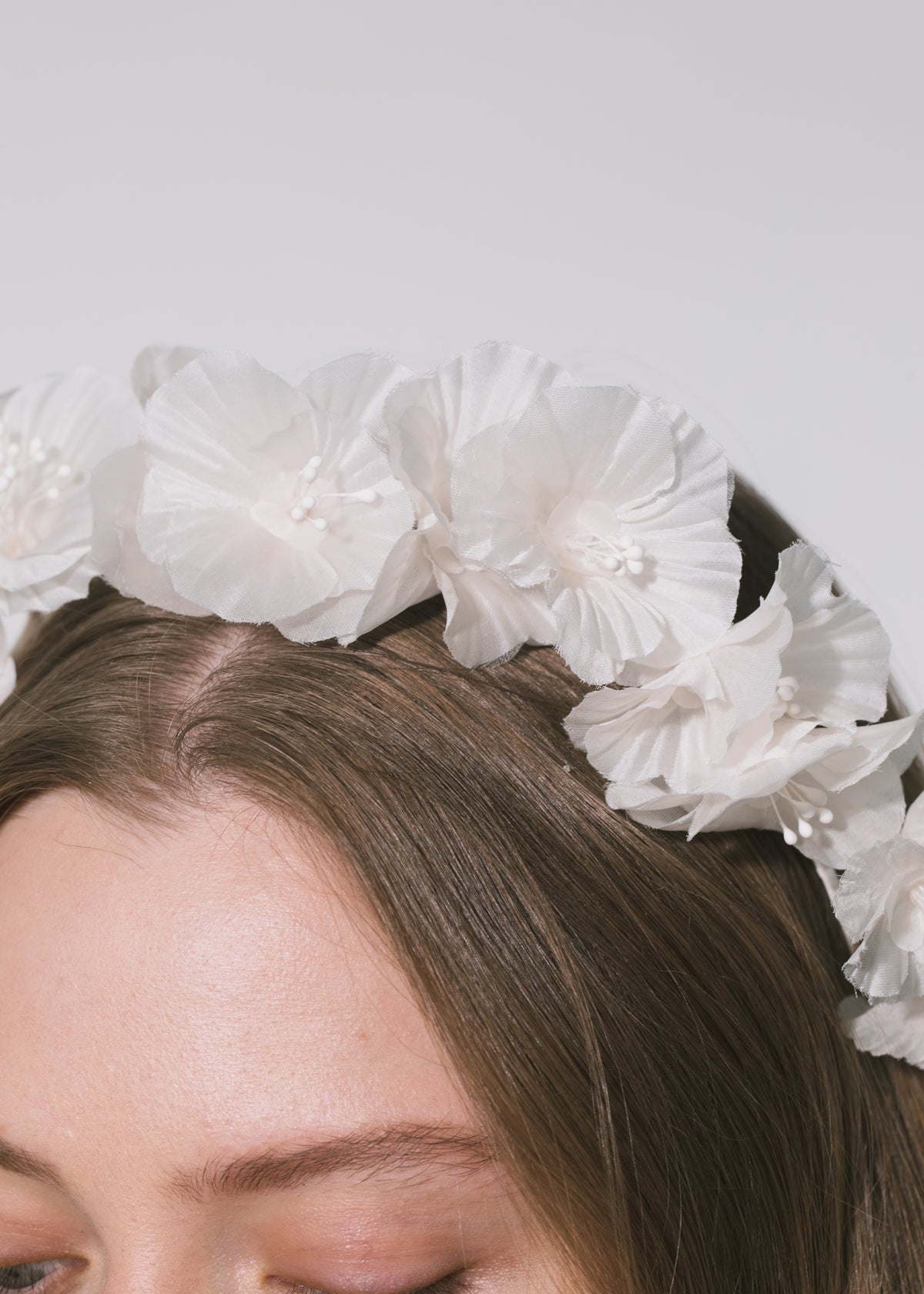 Peony Vine Headband in Cream