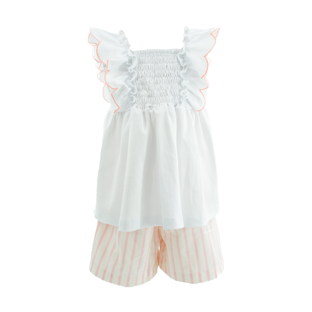 Annie Girl Set in Pink Stripes