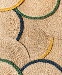 Braided Abaca Placemat in Natural & Straw
