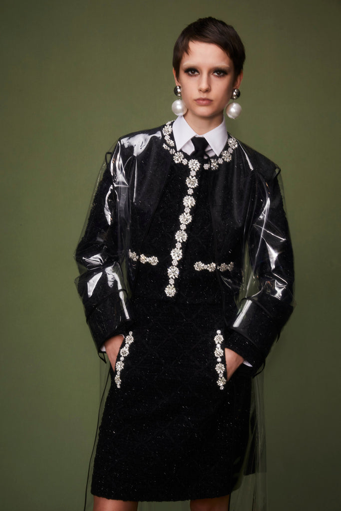 Milka Jacket Black Embroidered Tweed