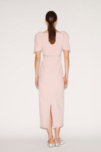 Myrna Dress Pink Embellished Crepe