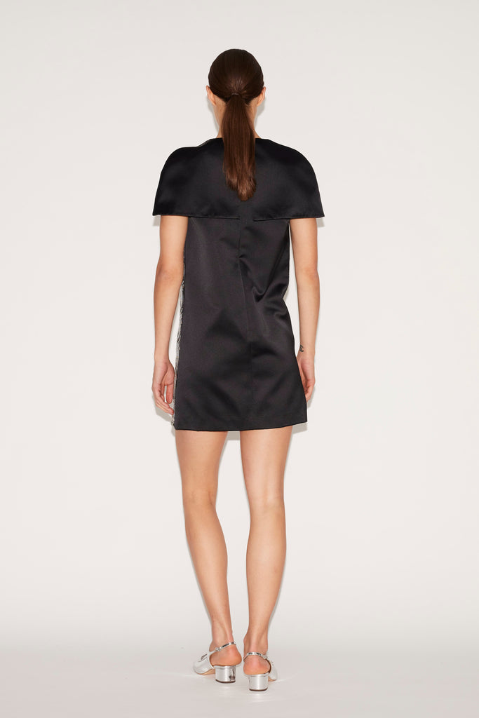 Kathy Dress Black Embroidered Duchesse