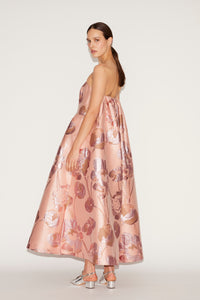 Cheryl Midi Dress Pink Jacquard