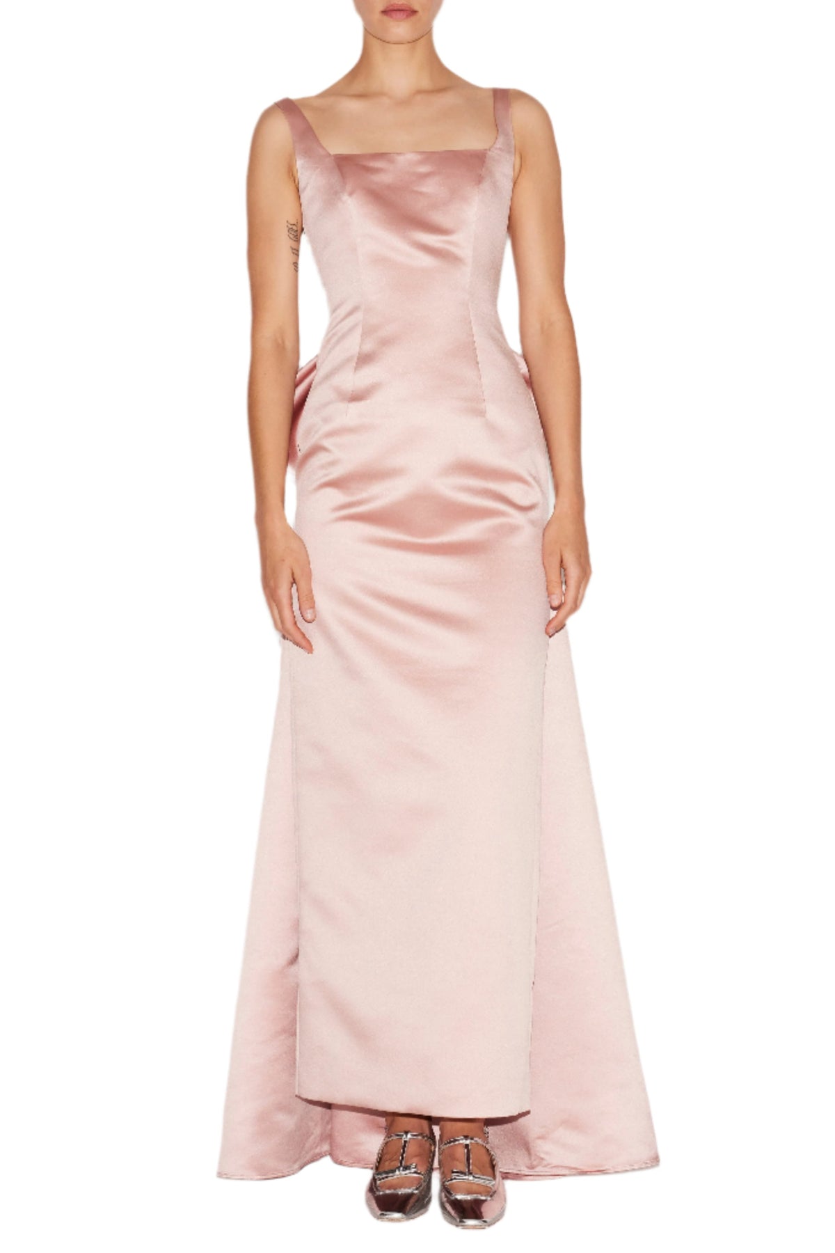 Shannon Gown Pale Pink Duchesse Satin